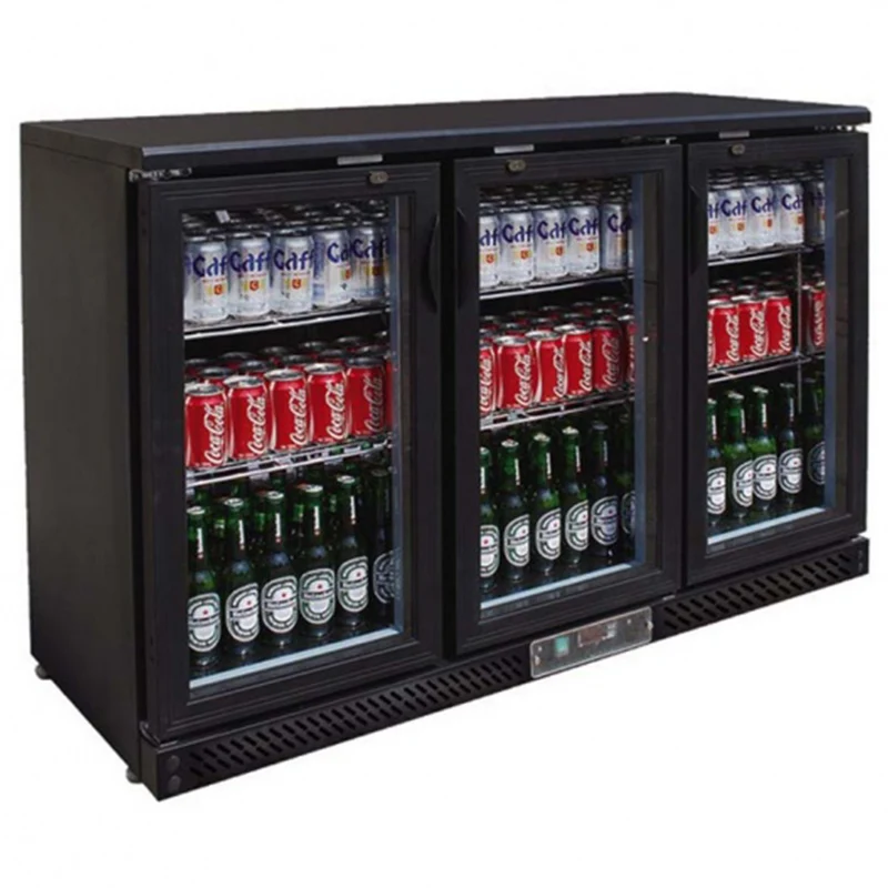 Flaschenkühlschränk, Belüftet, "Back Bar" , 3 Drehflügeltüren - X-FI-TAB3/D-R6