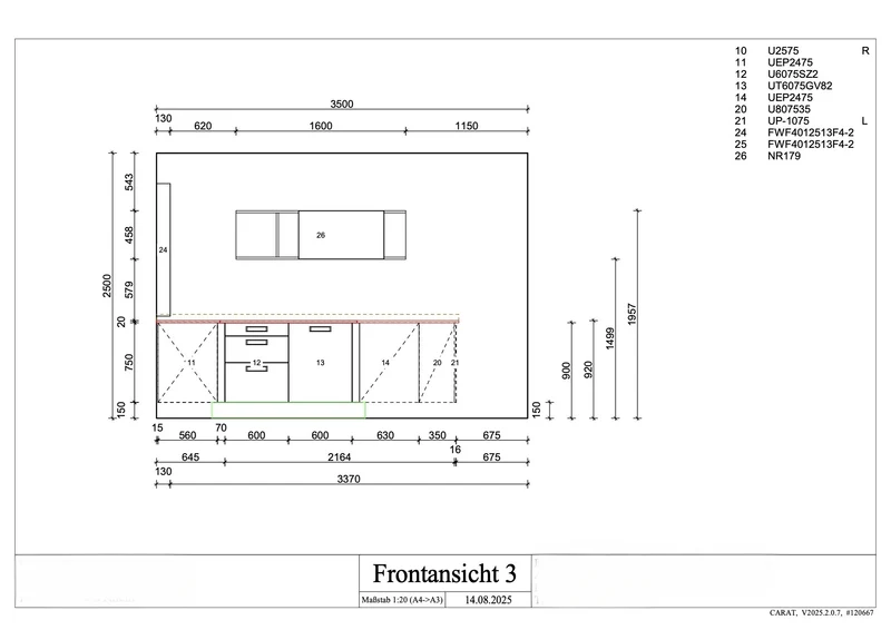Einbauküche NX240 Platte Marmor Gold Matt Nussbaum Natur Schichtstoff K492F SensiQ Mokkabraun Inklusive E-Geräte