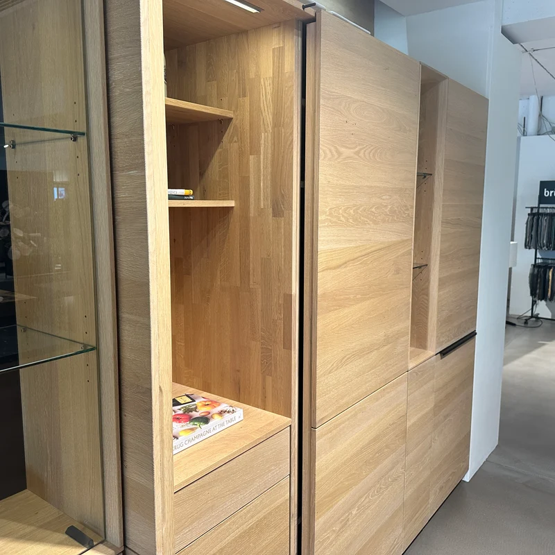 Küche Eiche Weiß Geölt Und Glas Schwarz Matt
