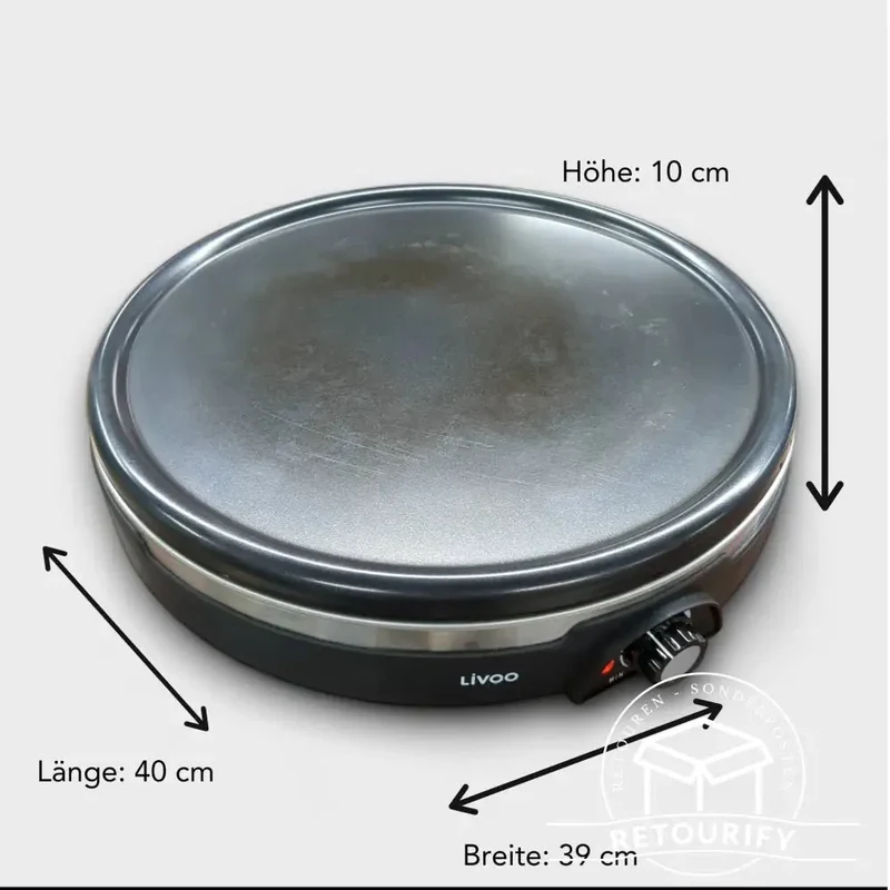 Livoo Crepesmaker Crepesmaschine / 38 cm Antihaftplatte // Gebraucht - gut