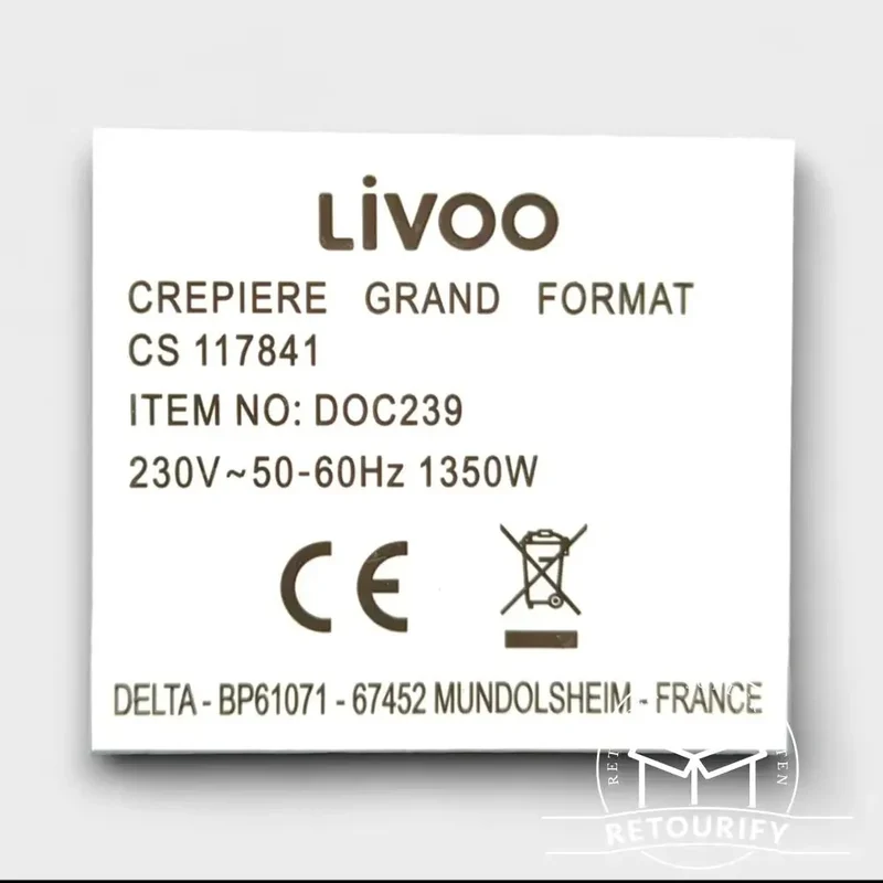 Livoo Crepesmaker Crepesmaschine / 38 cm Antihaftplatte // Gebraucht - gut