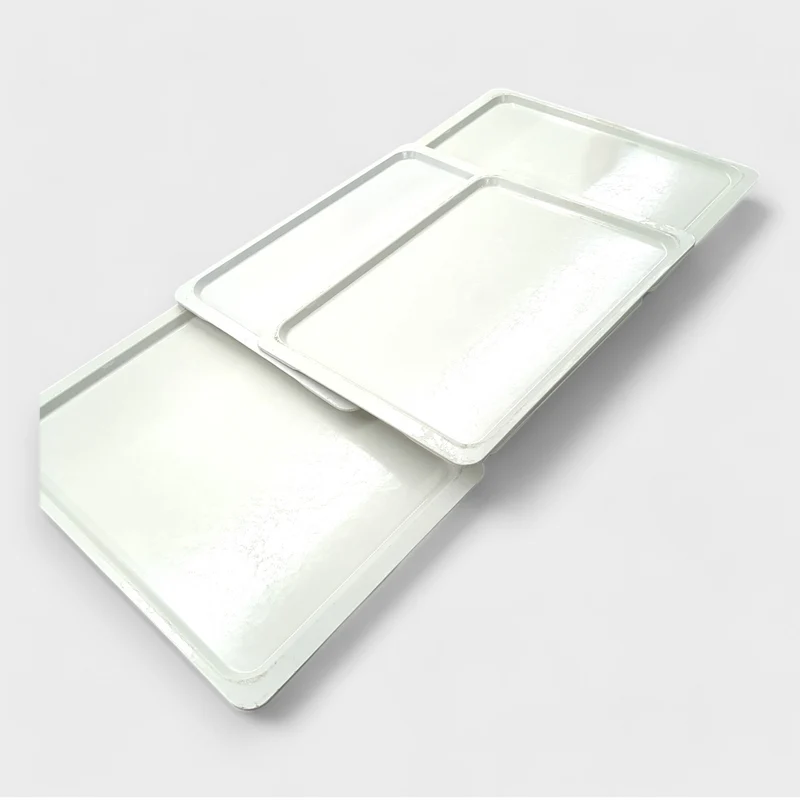 5-er Set Poly Classic Gastro Tablett 53 x 37 cm mit Stabelbox // Gebraucht