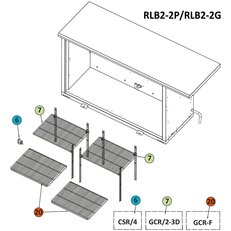 Clips (Kit 4 Stück) Stützgitter RLB... - CSR/4