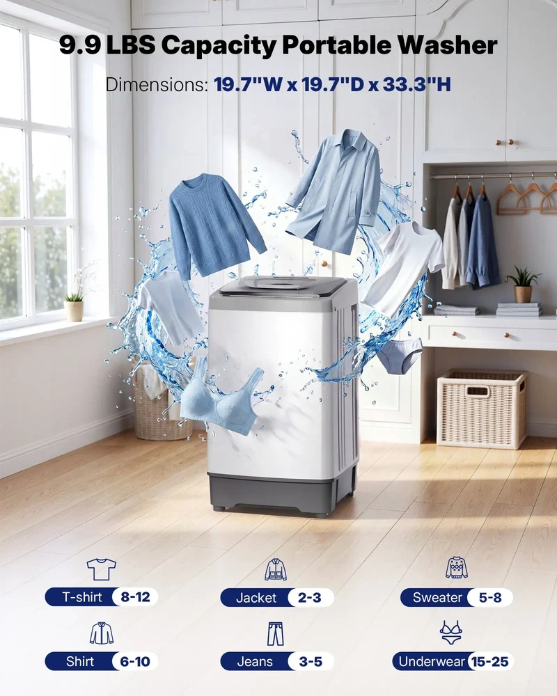Tragbare Waschmaschine WM1.38 (138 Kubikfuß)