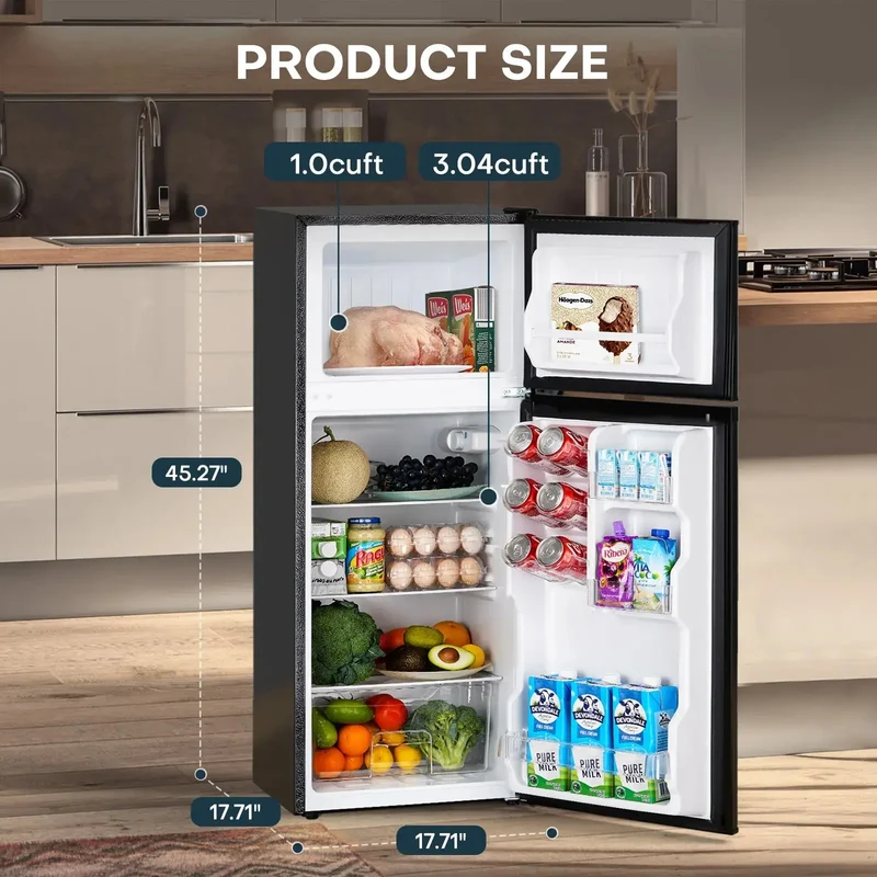 4.0 Kubikfuß Kühlschrank mit Gefrierfach oben SR401