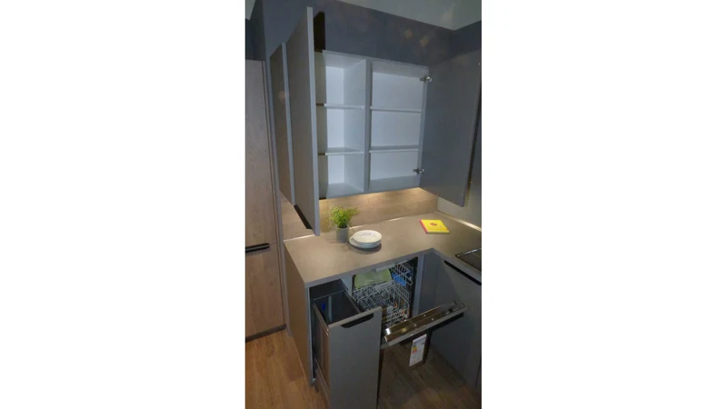 Küche Easytouch Lacklaminat Taupegrau