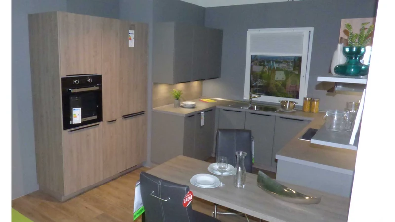 Küche Easytouch Lacklaminat Taupegrau
