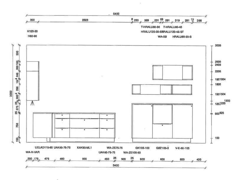 Einbauküche Programm M30 Stahlgrau
