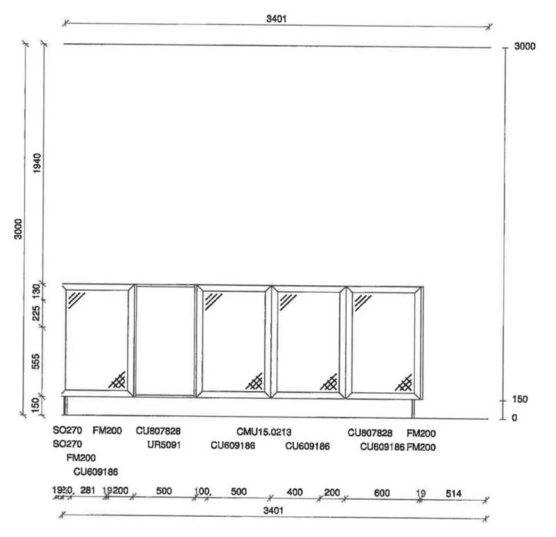 Einbauküche Programm M290 Stahlgrau