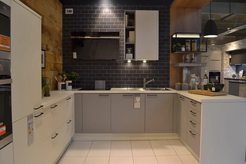Einbauküche C257 Loft Softlack Weiß Und Seidengrau