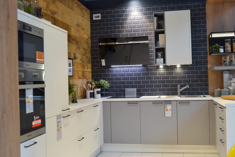 Einbauküche C257 Loft Softlack Weiß Und Seidengrau