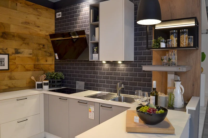 Einbauküche C257 Loft Softlack Weiß Und Seidengrau