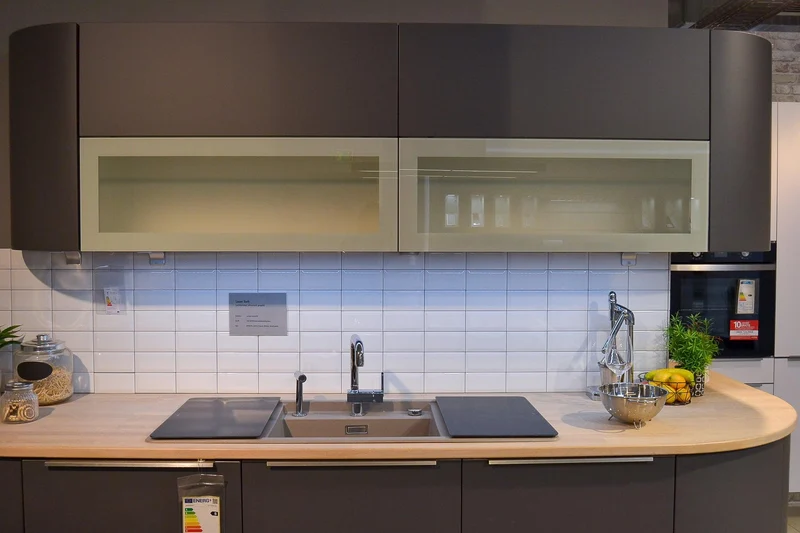 Einbauküche C218 Laser Soft Softlack Graphit