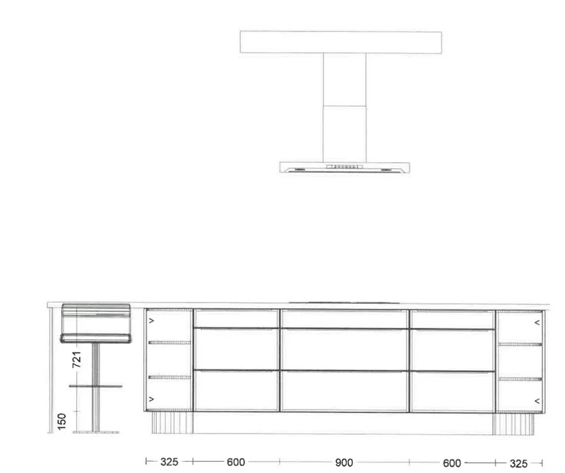 Einbauküche C218 Laser Soft Softlack Graphit