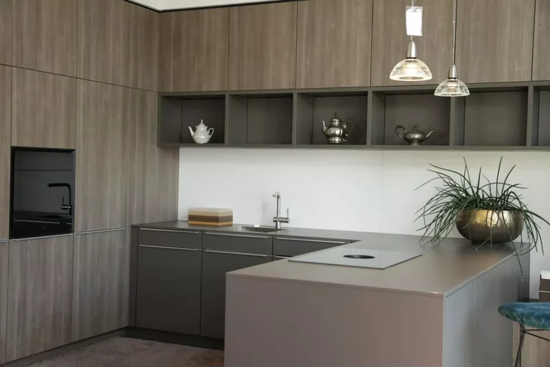 Küche Ceres 233 Fronten Holzoptik Torfeiche Lava Braun
