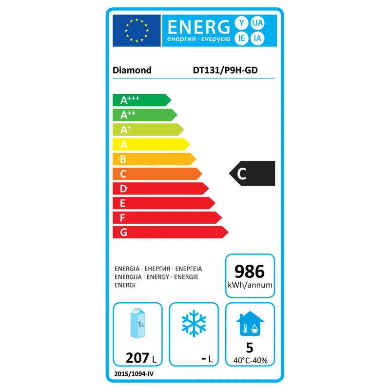 Umluft- Kühltisch "für die Wand", 2 Türen GN 1/1, 260 Liter, Gruppe links - DT131/P9H-GD