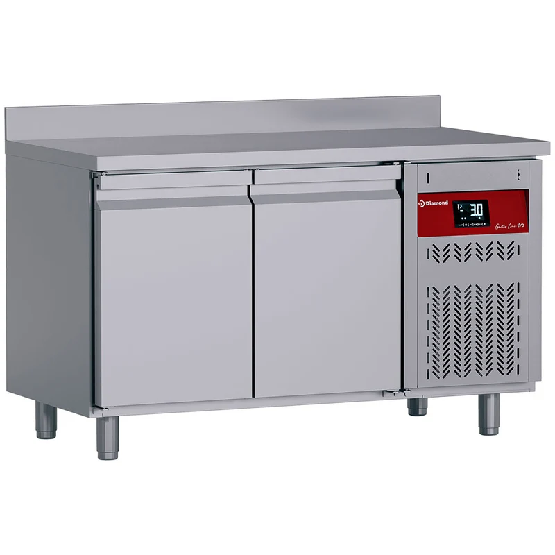 Umluft- Kühltisch "für die Wand", 2 Türen GN 1/1, 260 Liter - DT131/P9H-D