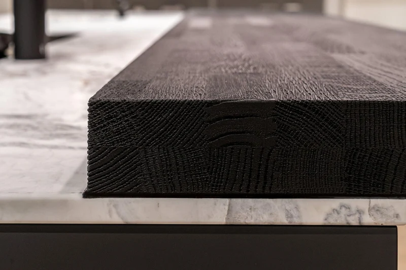 Küche SE8008LS PUR Lack Samtmatt 88LS Graphitgrau Schwarz mit Insel