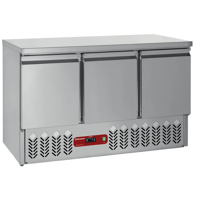 Kompakt Kühltisch 3 Türen GN 1/1, 380 Lit + 1x Kit Schubladenblock (1/2 + 1/2 h100), fur SA... - SA3/R6_1XGC1/2/R6-LI