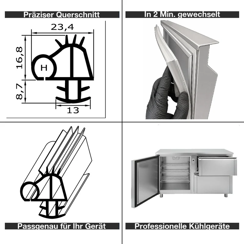 Profil ohne Magnet - Profil 600-H - Länge: 2000mm