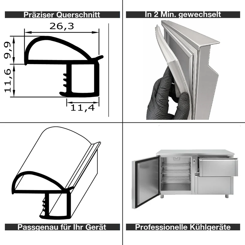 Profil ohne Magnet - Profil 305 - Länge: 2500mm
