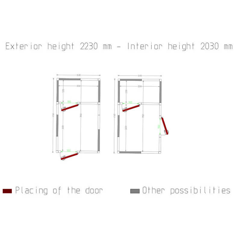 Kombizelle mit 2 Kammern , Kühl- & Tiefkühlraum , 19,2 m³, C2010/XBF-COMBI