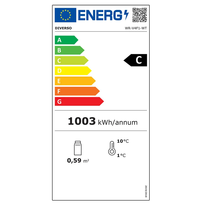 Kühlvitrine 80L , 4-seitig verglast , LED-Beleuchtung , Weiß, WR-V4F1-WT