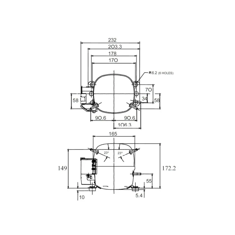 Kompressor THG1365YS Tecumseh