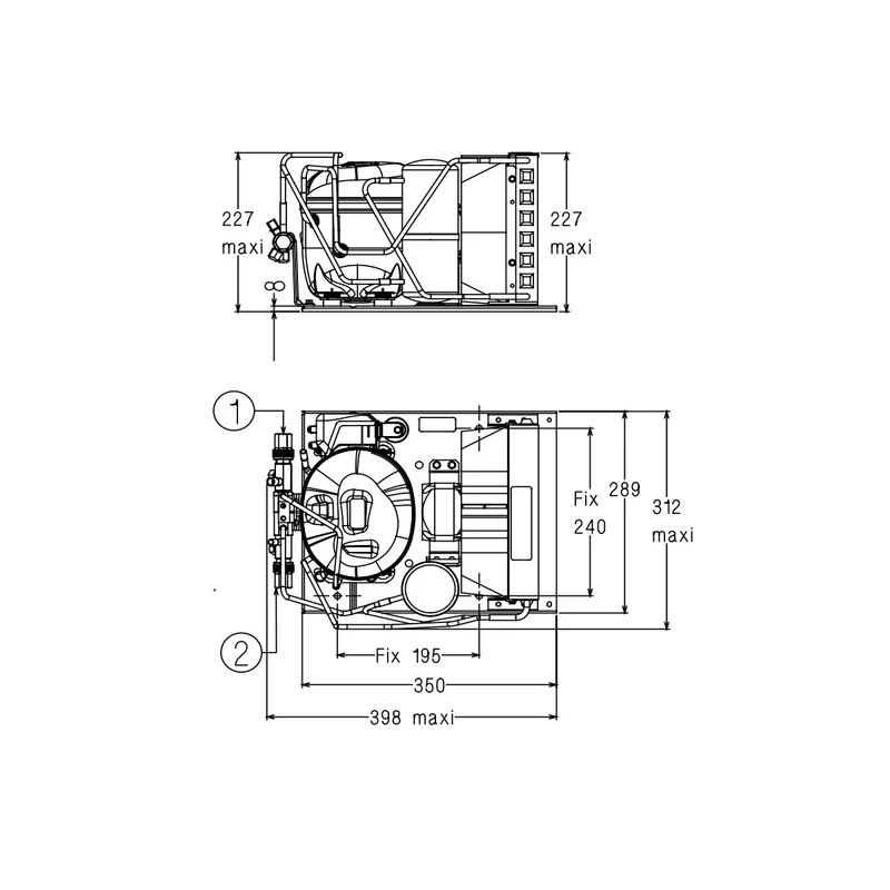 Verflüssigungssatz AE4425YHR Tecumseh