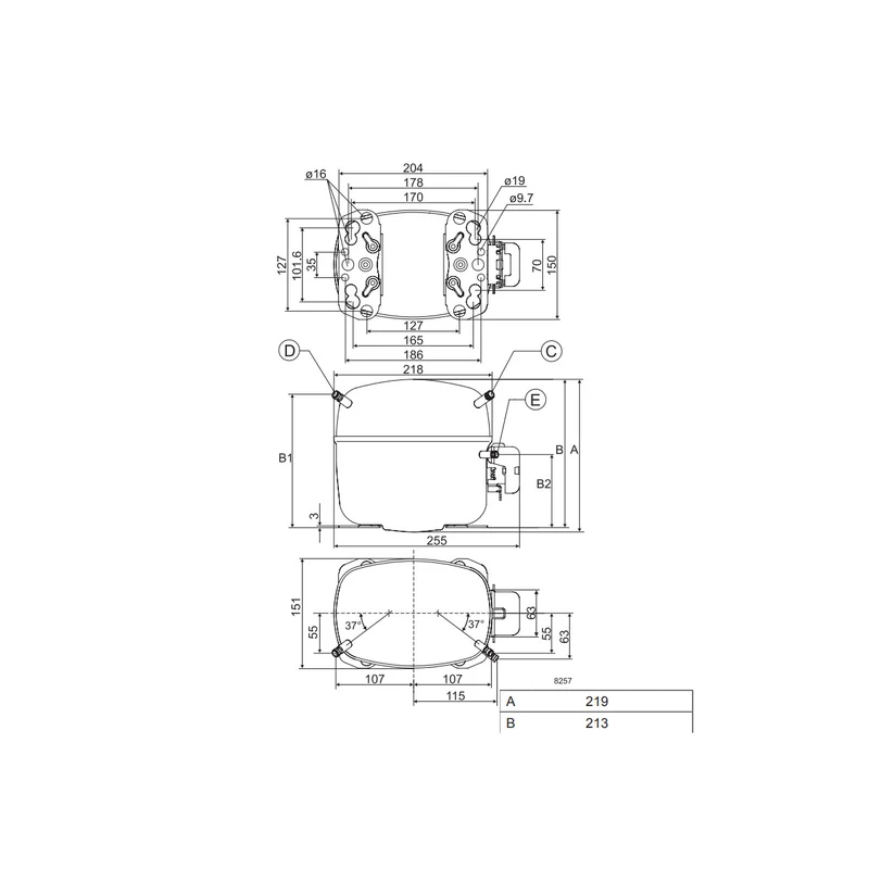 Kompressor SC21G Danfoss Secop