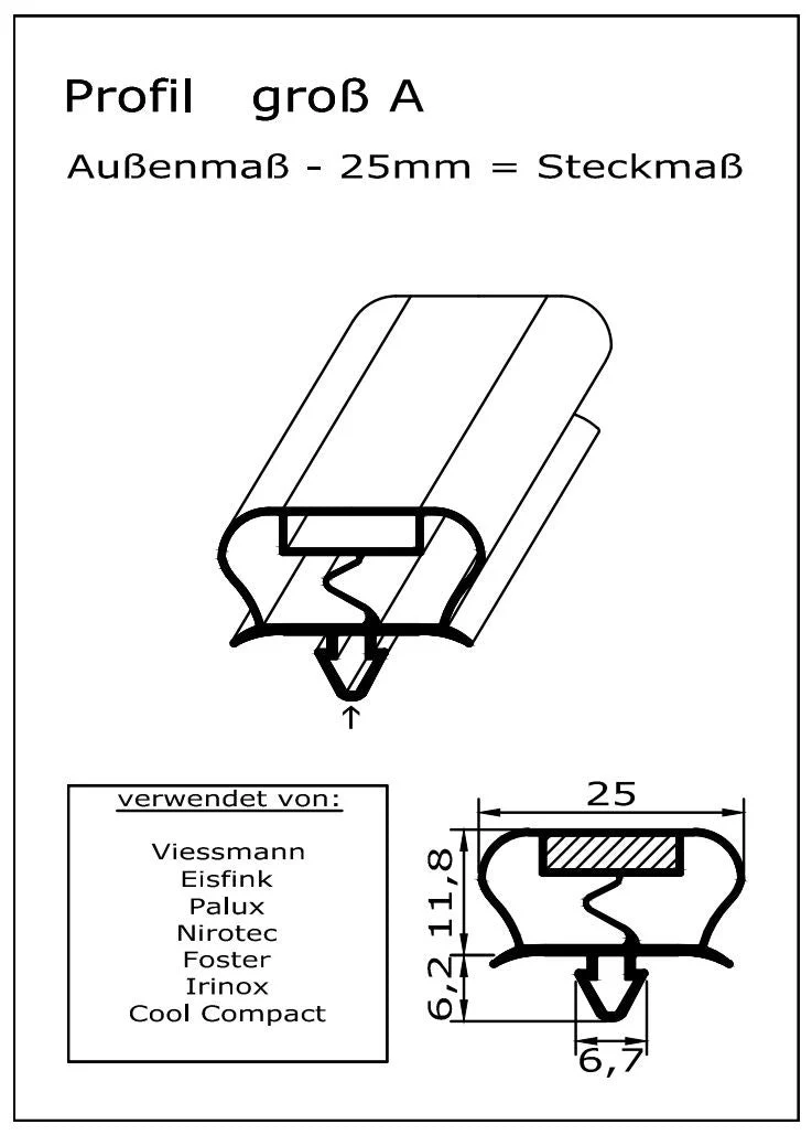 Foster EP700L2MD / Gamko RGT FKH S-90 - Profil grau (750x615 mm)