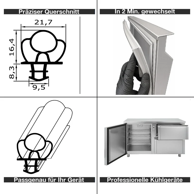 Profil ohne Magnet - Profil 6078 - Länge: 2000mm
