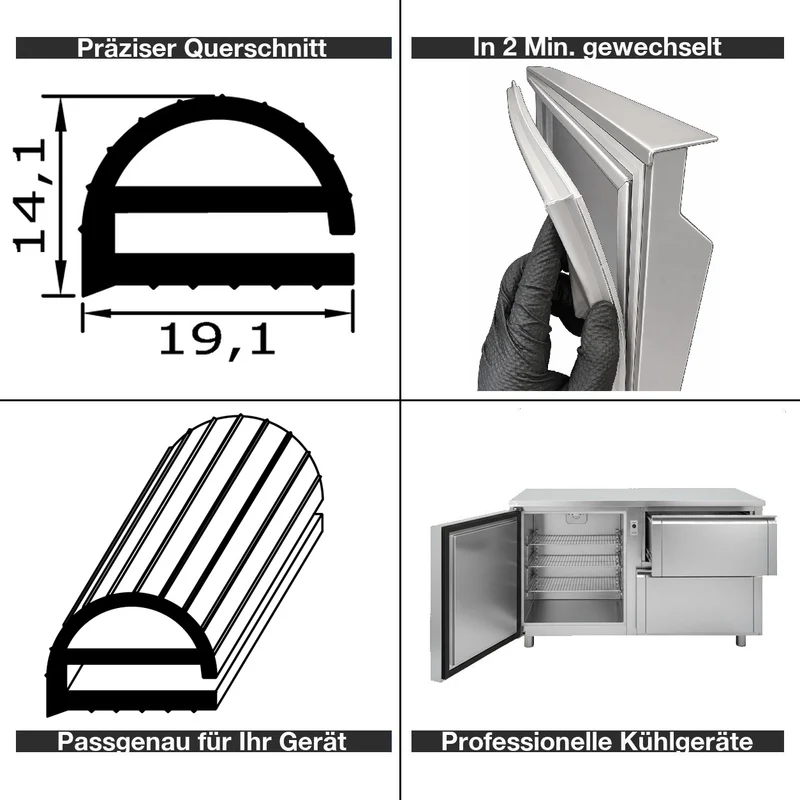 Profil ohne Magnet - Profil 104 - auf Maß