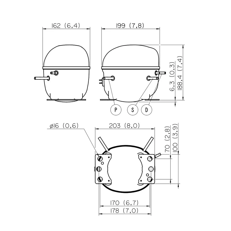 Kompressor NEK2121U Embraco