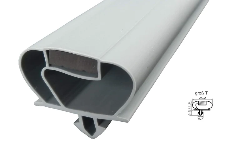 Magnetdichtung - Profil groß T inkl. Magnetband - Länge: 2000mm