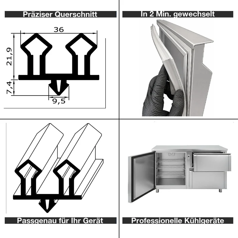 Profil ohne Magnet - Profil 401 - auf Maß