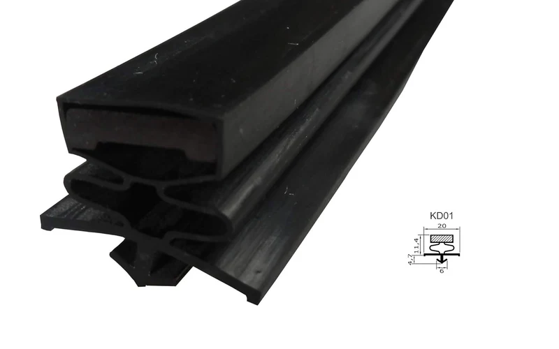 Magnetdichtung - Profil KD01 inkl. Magnetband - Länge: 2500mm