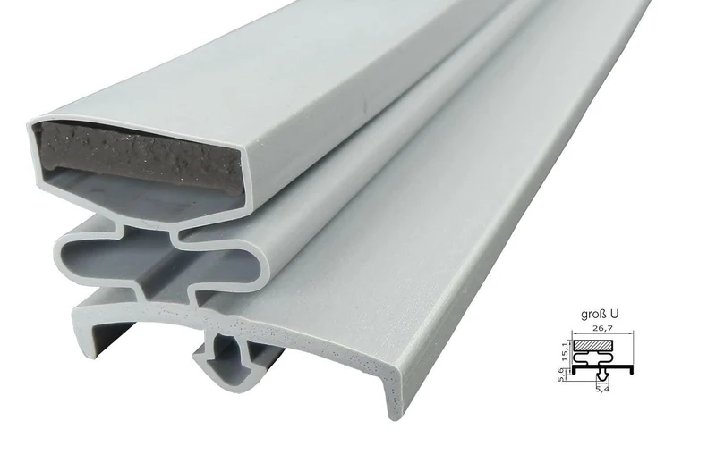 Magnetdichtung - Profil groß U inkl. Magnetband - Länge: 2500mm