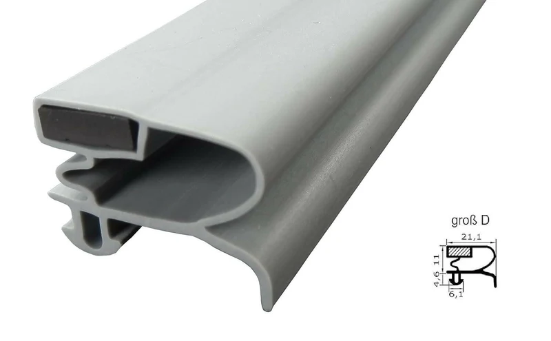 Magnetdichtung - Profil groß D inkl. Magnetband - Länge: 2000mm