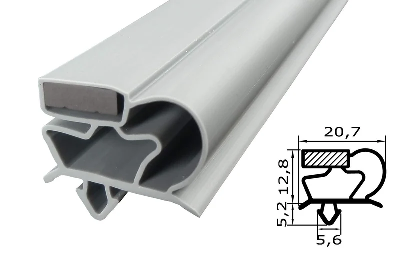 Magnetdichtung - Profil groß C inkl. Magnetband - Länge: 2500mm