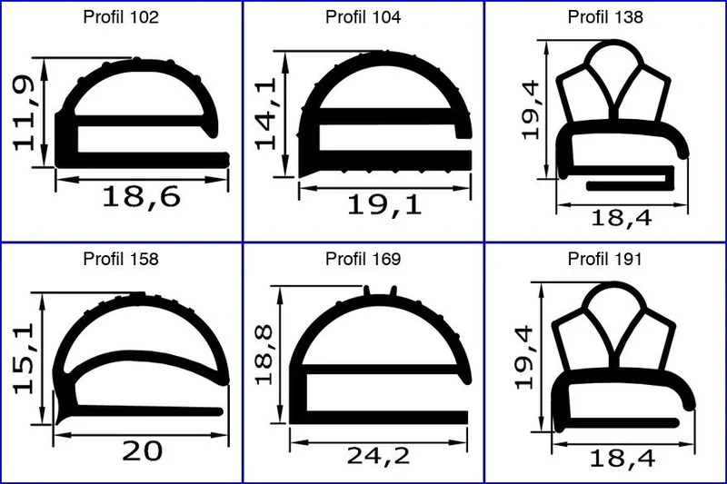 Profil ohne Magnet - Profil 138 - auf Maß