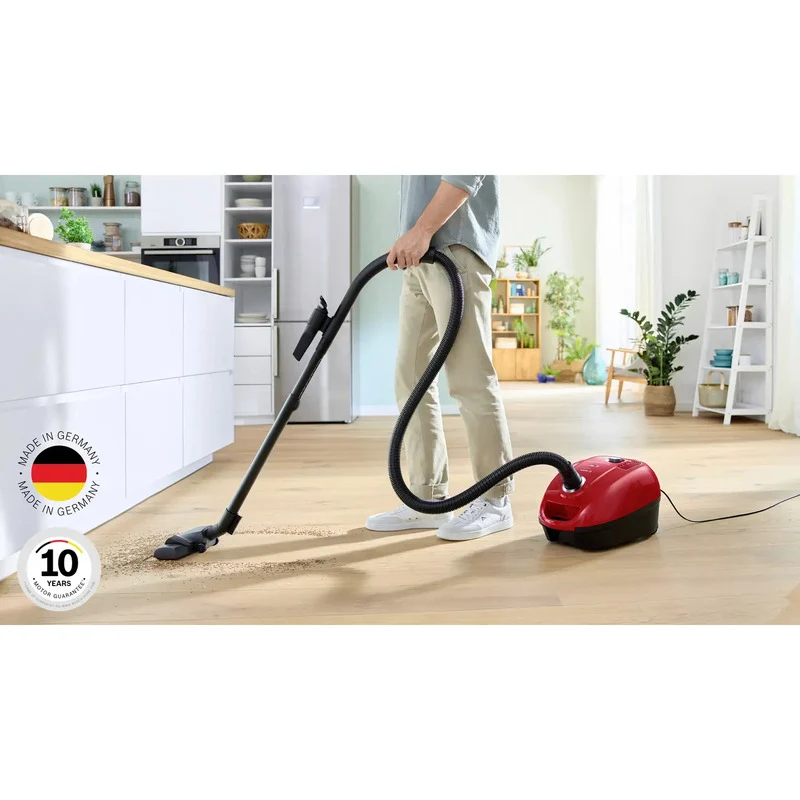 B-Ware Bosch Staubsauger mit Beutel Serie 4 rot 600 W 4 l Staubkapazität 10 m Radius