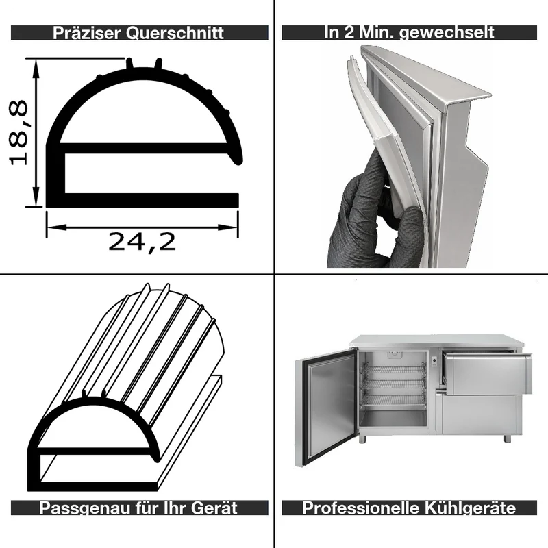 Profil ohne Magnet - Profil 169 Länge: 2500mm