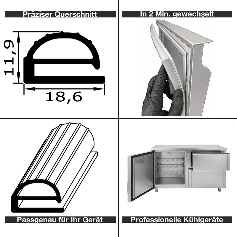 Profil ohne Magnet - Profil 102 Länge: 2000mm