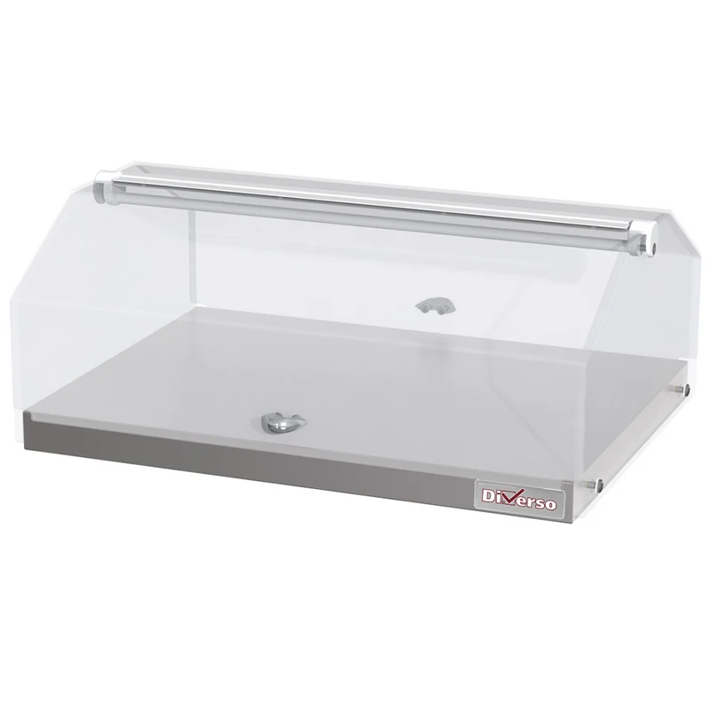 Ungekühlte Thekenvitrine GN 1/1 , Panoramasicht , 50 cm Breite, WR-NVN1-75