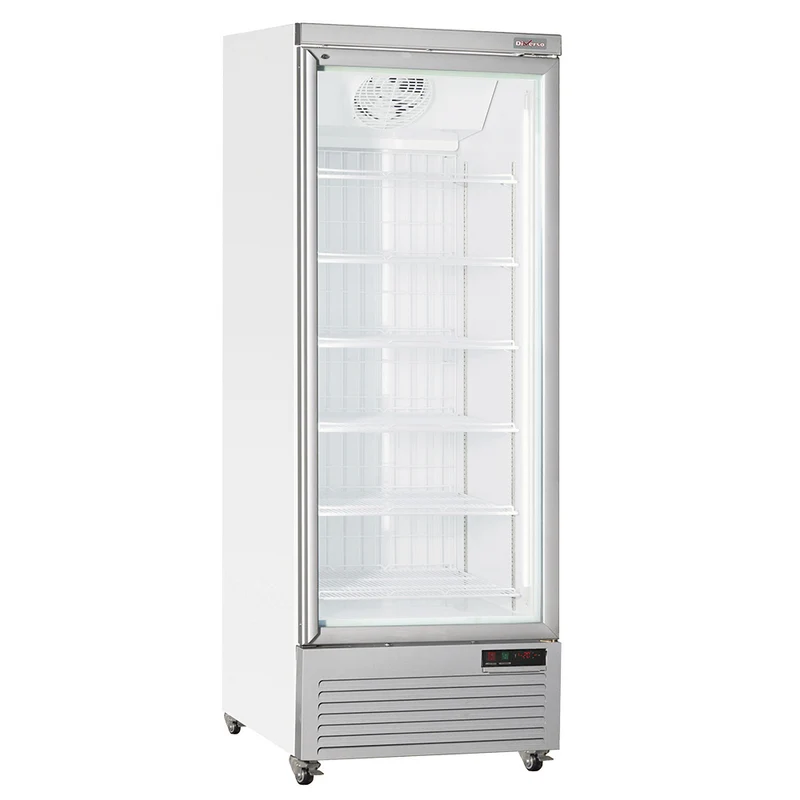 Profi Tiefkühlschrank 560 Liter , Gewerbe-Gefrierschrank mit Glastür, weiß, WR-NV56-1W