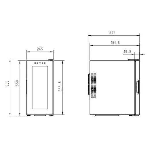 Weinkühlschrank 10 Flaschen Cavin Tundra Collection 10