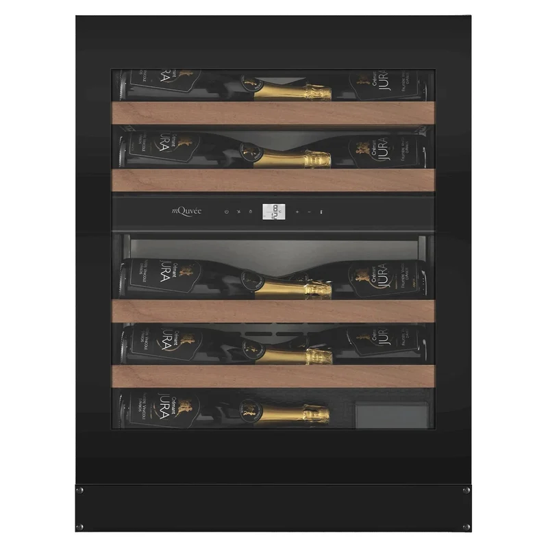 Weinkühlschrank 22 Flaschen mQuvée WineCave Exclusive 700 60D Slim FullGlass Black Push/Pull