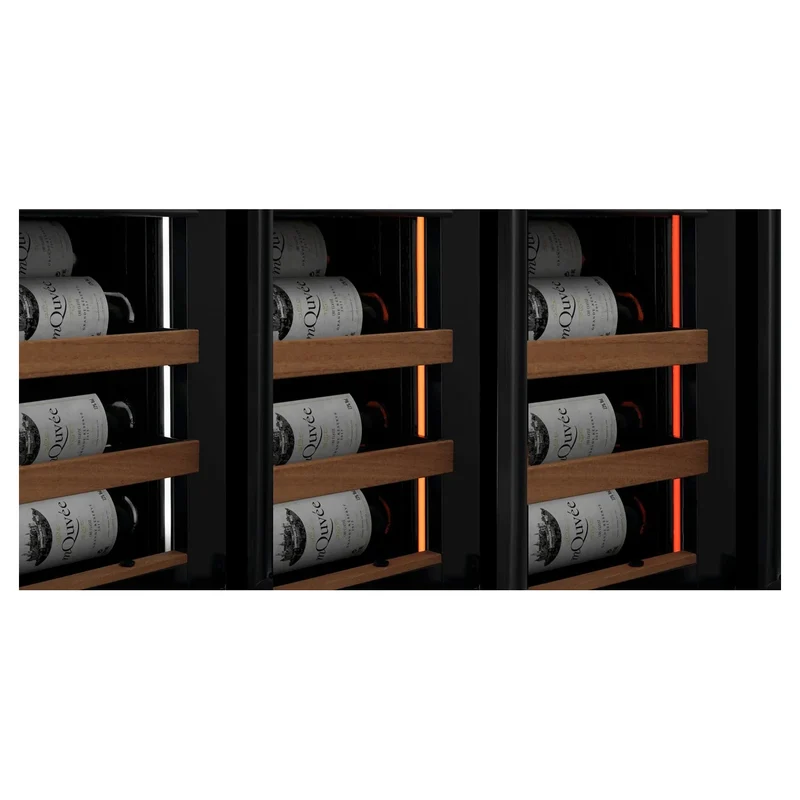Weinkühlschrank 22 Flaschen mQuvée WineCave Exclusive 700 60D Slim FullGlass Black Push/Pull