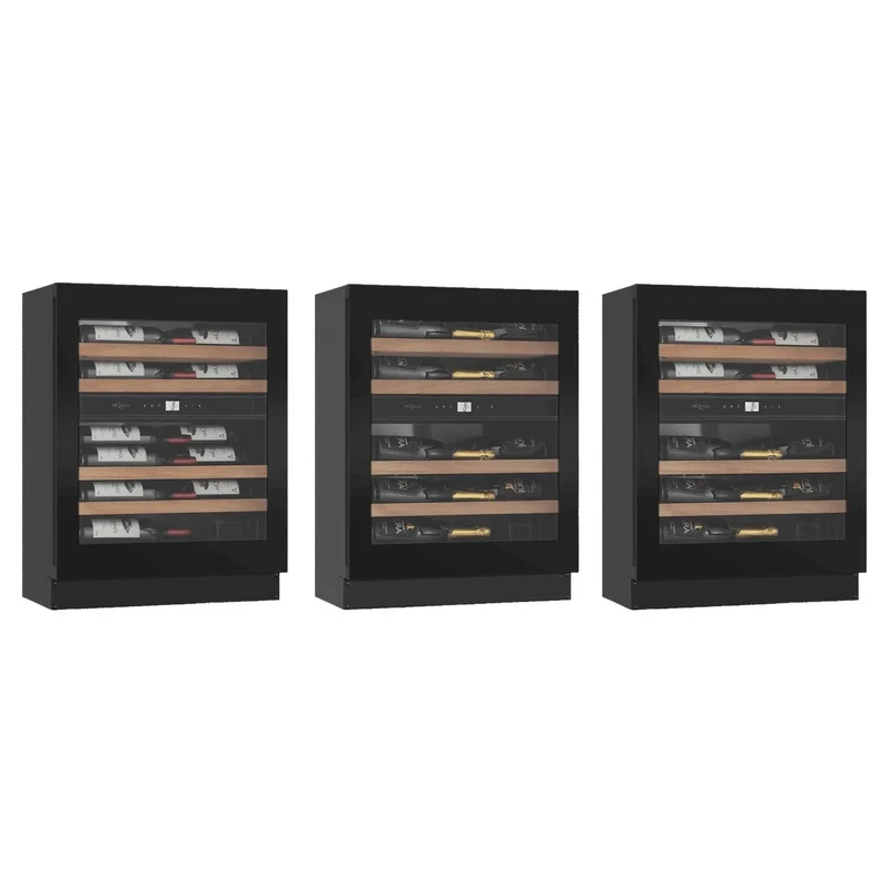 Weinkühlschrank 22 Flaschen mQuvée WineCave Exclusive 700 60D Slim FullGlass Black Push/Pull
